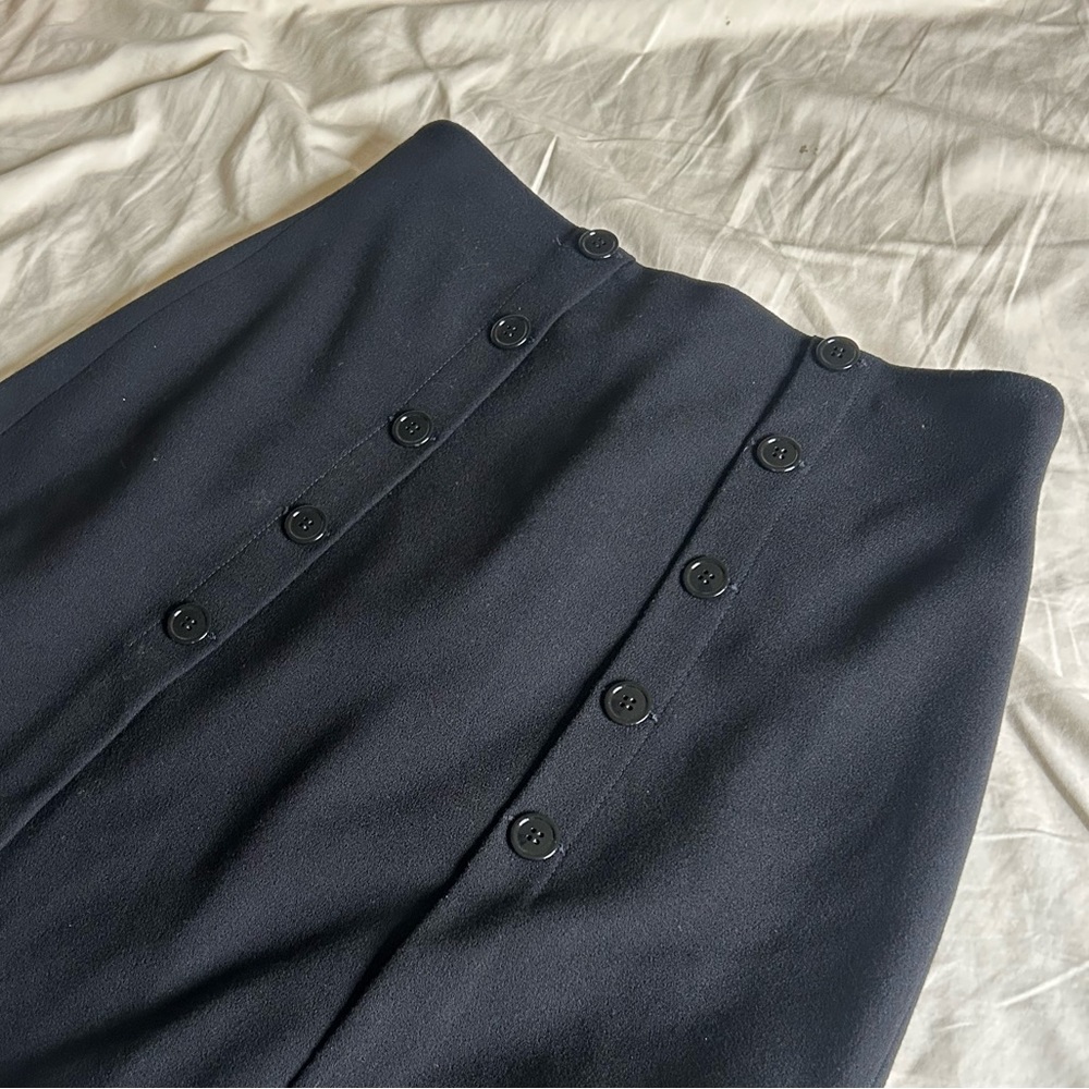 100% virgin wool Alexander Mcqueen double side button skirt